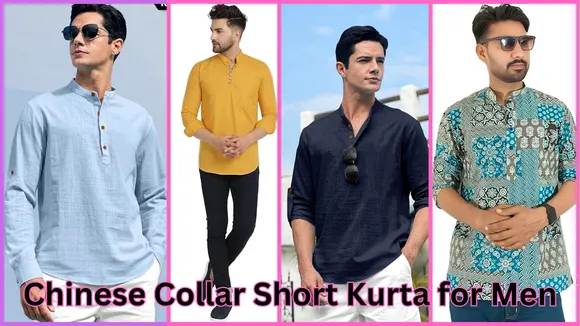 Chinese Collar Short Kurta for Men