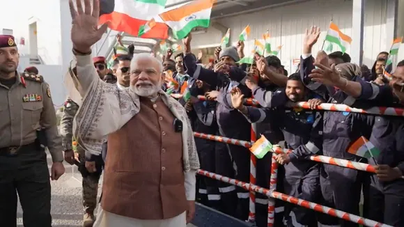 PM Modi in Labour Camp in Kuwait