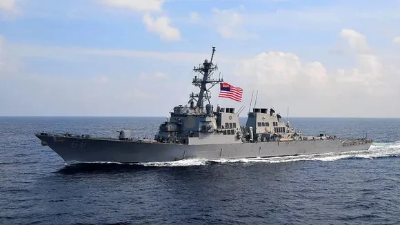 US Navy Ship in Red Sea