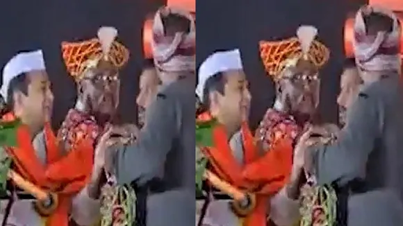 nitesh rane garlands with onion