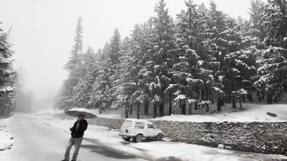 snowfall on hills