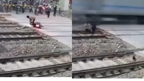 viral news train video accidnet