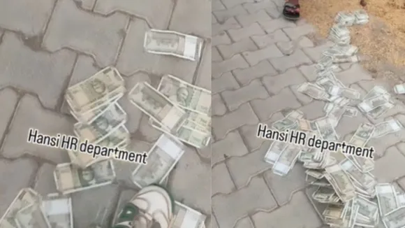 viral video indian currency on road