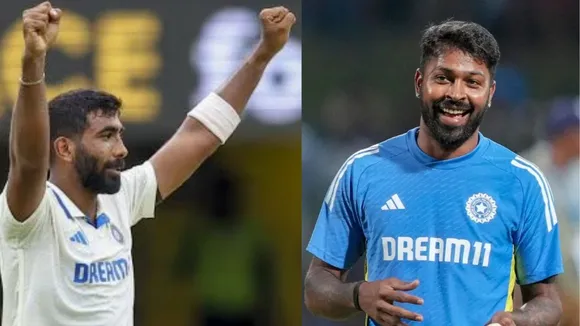 hardik pandya congratulates Jasprit Bumrah 