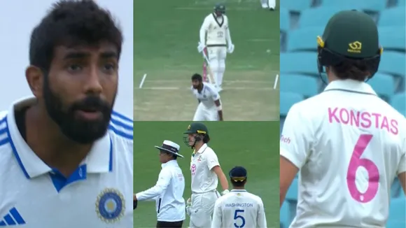 what is your problem Jasprit Bumrah first threaten Sam Konstas and on next ball takes wicket of Usman Khawaja IND vs AUS watch video 
