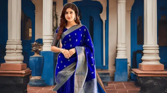 Royal Blue Sarees For Women