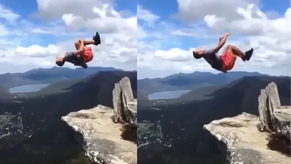 VIRAL STUNT VIDEO ON MOUNTAIN