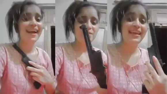 viral reel shoot with gun