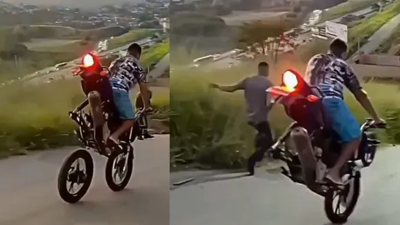 viral bike stunt video