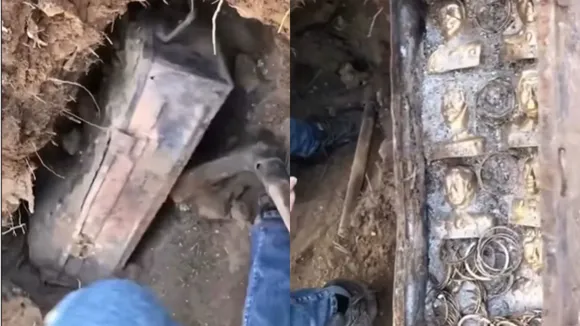  box full of gold viral video