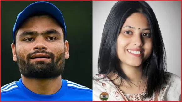 Priya Saroj with cricketer Rinku Singh