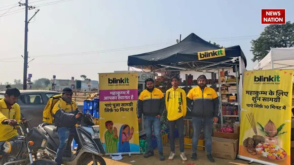 Blinkit delivered At Maha Kumbh Mela