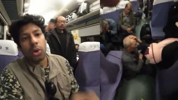 Viral train video china