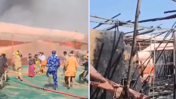 Mahakumbh Fire Breakout today in sector 18 updates in hindi