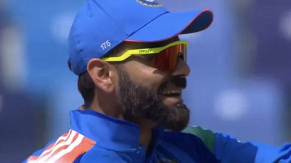 Biggest Star of Champions trophy Shikhar Dhawan meets Virat Kohli during IND vs BAN