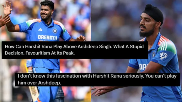 social media users got angry because harshit rana playing ahead of Arshdeep Singh during IND vs BAN match