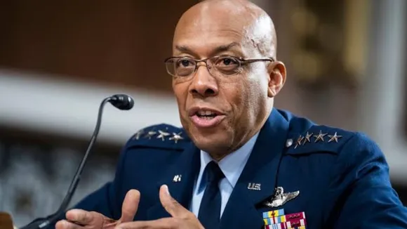 US Prez Donald Trump chairman of Joint Chiefs of Staff Charles Q. Brown Jr.