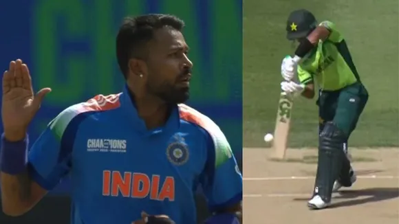 Hardik Pandya reaction after getting Babar Azam wicket gone viral on Social Media IND vs PAK