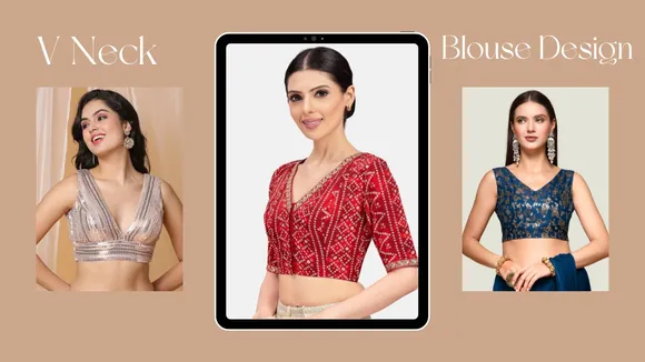 V Neck Blouse Design