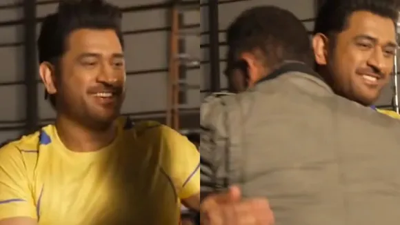 MS Dhoni sweet gesture for Sunny Deol during IND vs PAK video goes viral on social media 