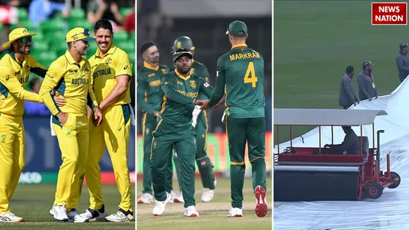 AUS vs SA toss delayed due to wet outfield rawalpindi today weather forecast