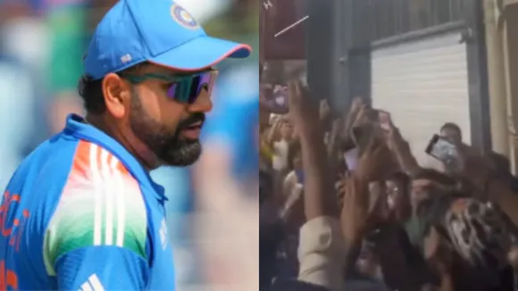 Huge craze for Rohit Sharma in Dubai fans block street after seeing him watch viral video 