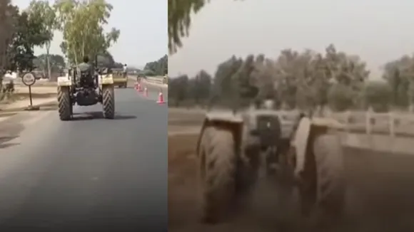 tractor stunt video viral