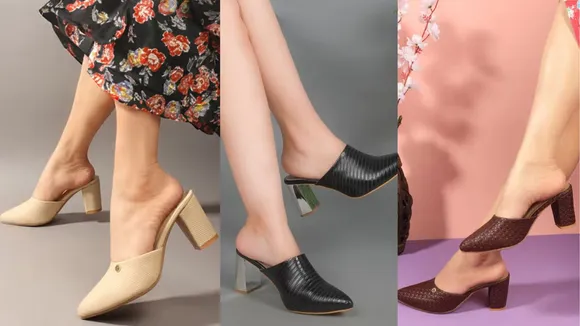 Block Heel Mules For Women