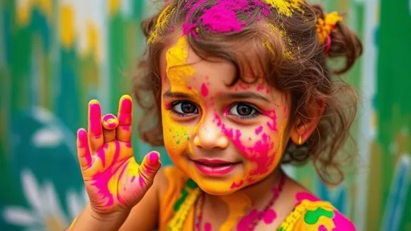 holi 2025 how to protect childs skin and hair from colors