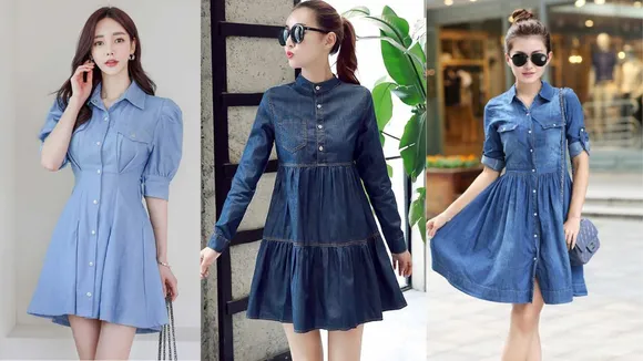 Denim Shirt Dress For Women