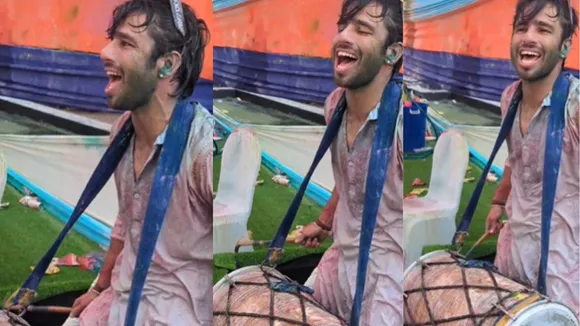 Ravi Bishnoi seen celebrating Holi by playing drum in LSG camp IPL 2025 watch video