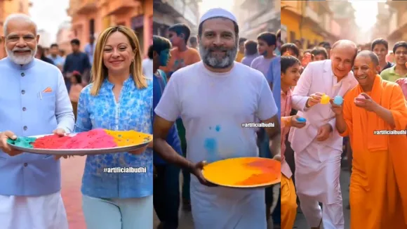 Viral ai video world leadrs holi social media