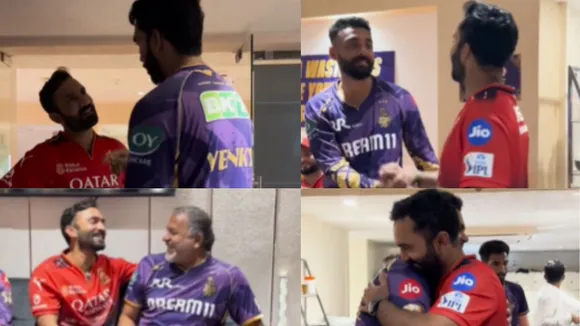 RCB mentor Dinesh Karthik warmly welcomed in KKR camp ahead of KKR vs RCB clash in IPL 2025 opener watch video
