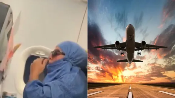 Trying to set fire inside the flight