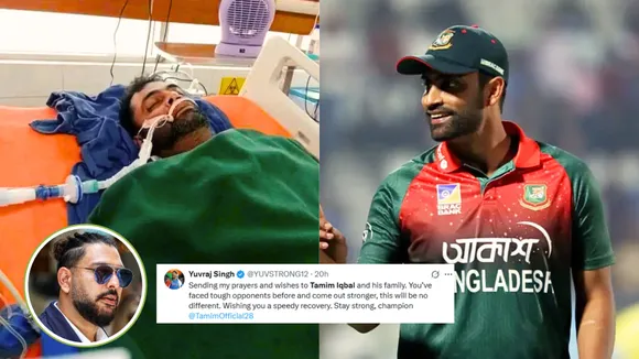 Veteran cricketers including Yuvraj Singh's message to Tamim Iqbal who suffered heart attack