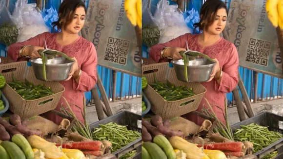 Rashmi Desai was seen leaving her job and selling vegetables on a cart post viral on social media......