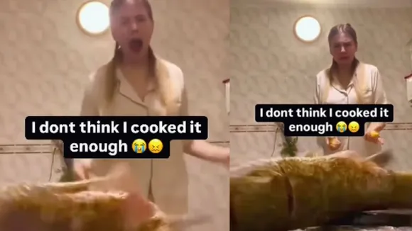 viral video fish alive while cooking