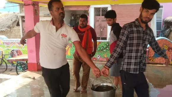 Congress Leader Kanhaiya Kumar stage gangaajal Cleaning in saharsa of bihar