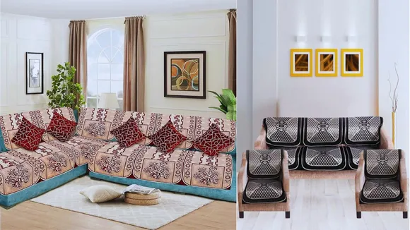 Printed Sofa Cover Set