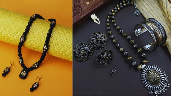 Black Metal Jewellery Set