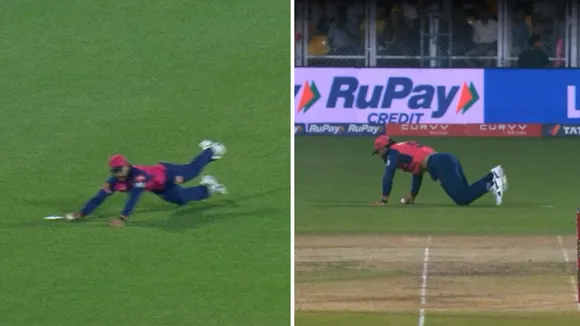 Riyan parag took a fantastic catch of shivam dube during RR vs CSK match in ipl 2025