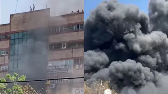 Noida fire in atta market
