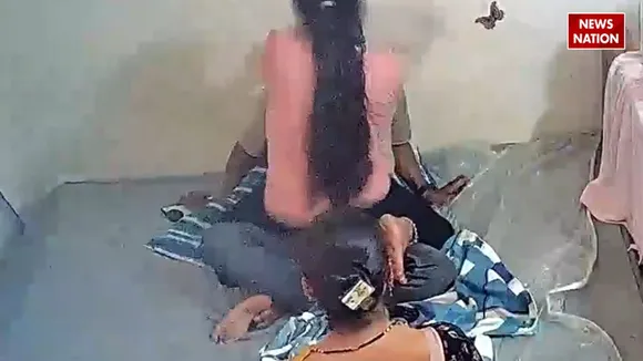 Wife brutally beats husband, this video surfaced