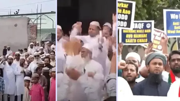 Protest in Eight states against Waqf Amendment Bill 