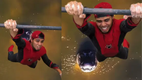 Viral Video stunt crocodile