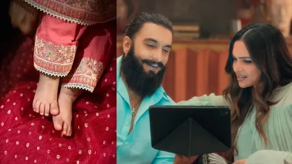 Ranveer singh Deepika Padukone seen on screen for first time after Baby Dua ..........................