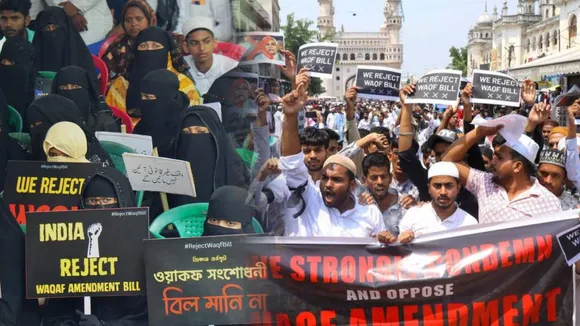 protest against the Indian Waqf Amendment Bill in Bangladesh