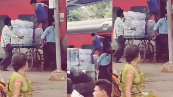 Viral train video on social media