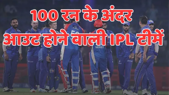 these 4 teams most times all out under 100 runs score in ipl history
