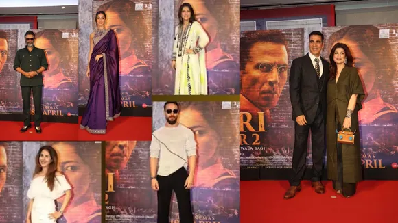 Kesari 2 screening Akshay Kumar with wife Twinkle khanna ananya panday kajol tiger and many celebs arrived event ..............